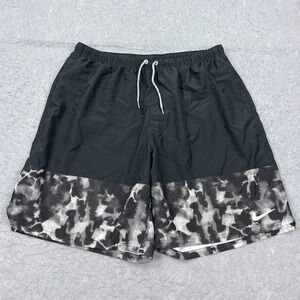 Nike Swim Men's XXL Black Cloud Dye Packable 9" Volley Lined Board Shorts Trunks